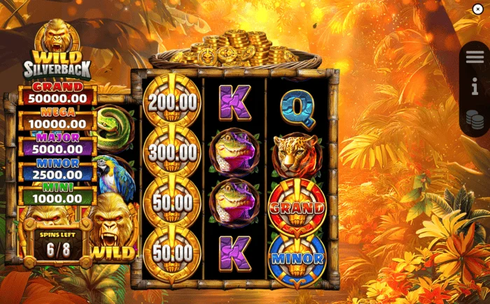 Wild Silverback – Spielbildschirm während der Freispiele